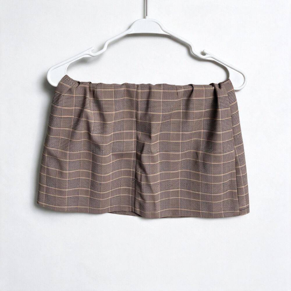 Brown Plaid Skirt M